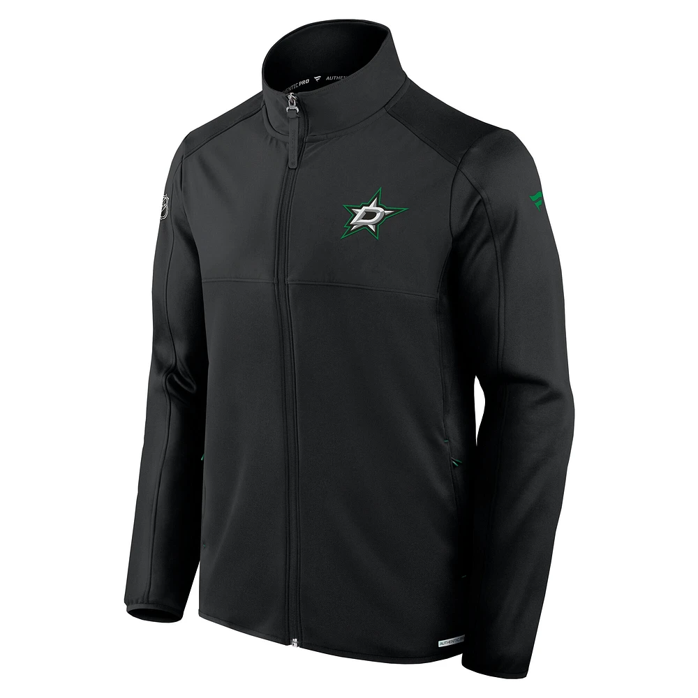 Veste polaire entièrement zippée Dallas Stars Authentic Pro Rink noire Fanatics pour homme