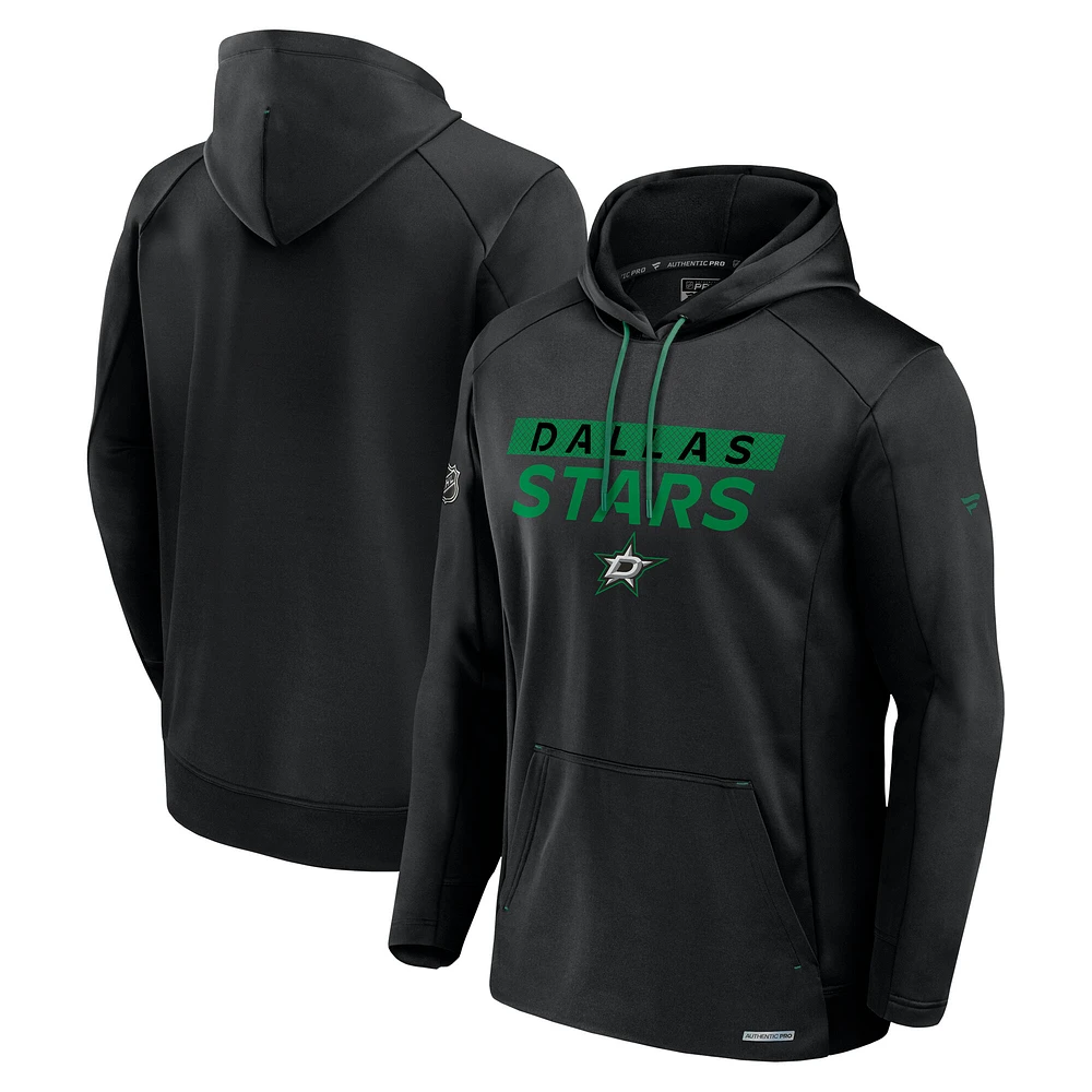 Sweat à capuche en polaire authentique Pro Rink Dallas Stars Fanatics pour homme, noir