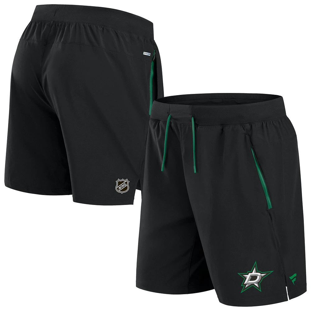 Short de performance authentique Pro Rink Dallas Stars noir Fanatics pour homme