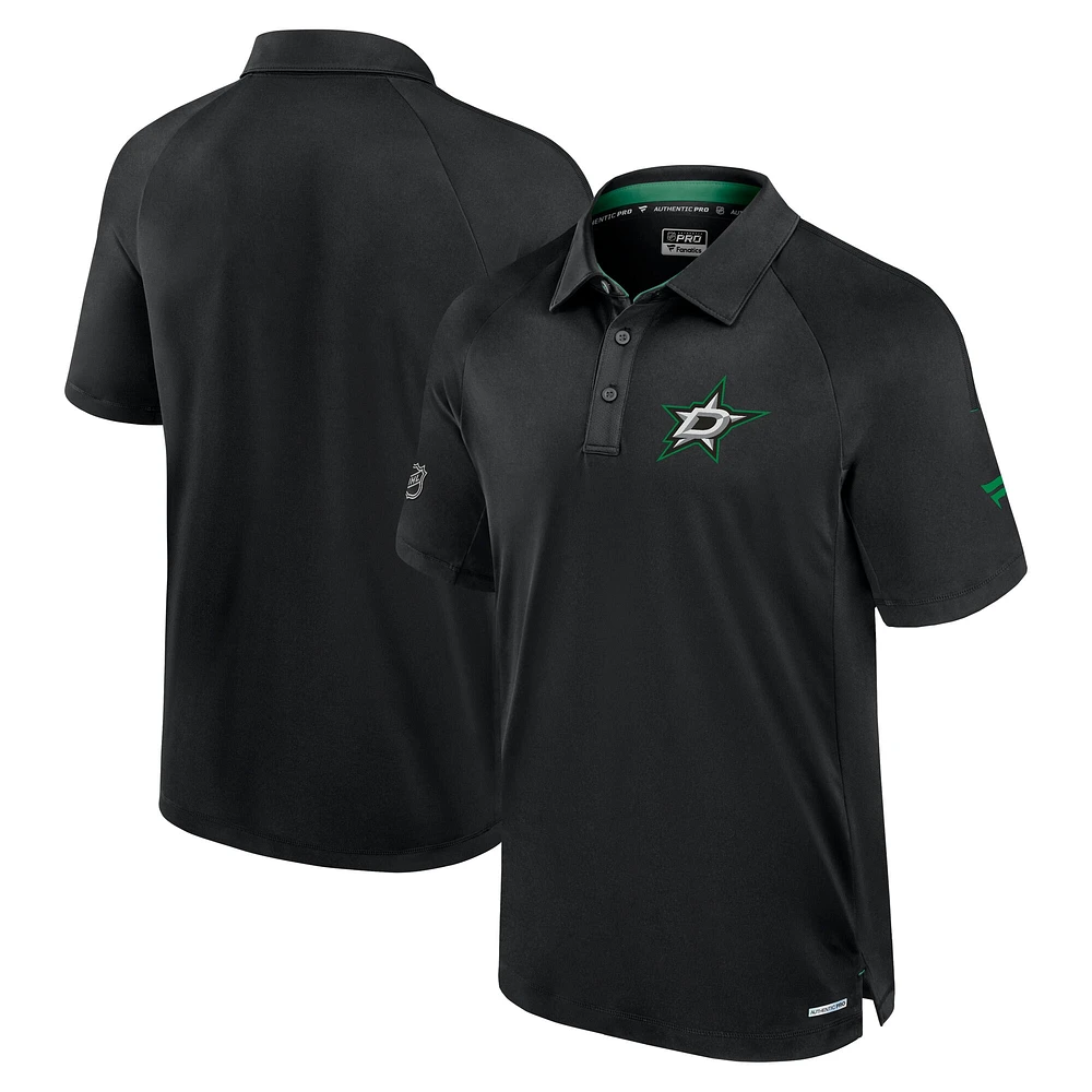 Polo authentique Pro Rink noir Dallas Stars Fanatics pour homme