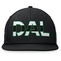 Men's Fanatics Black Dallas Stars Authentic Pro Rink Snapback Hat