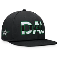 Casquette Snapback authentique Pro Rink Dallas Stars Fanatics noire pour homme