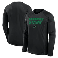 T-shirt à manches longues Fanatics Authentic Pro Rink Tech Dallas Stars pour homme, noir