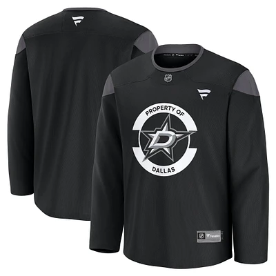 Maillot d'entraînement à domicile noir Fanatics pour hommes des Dallas Stars