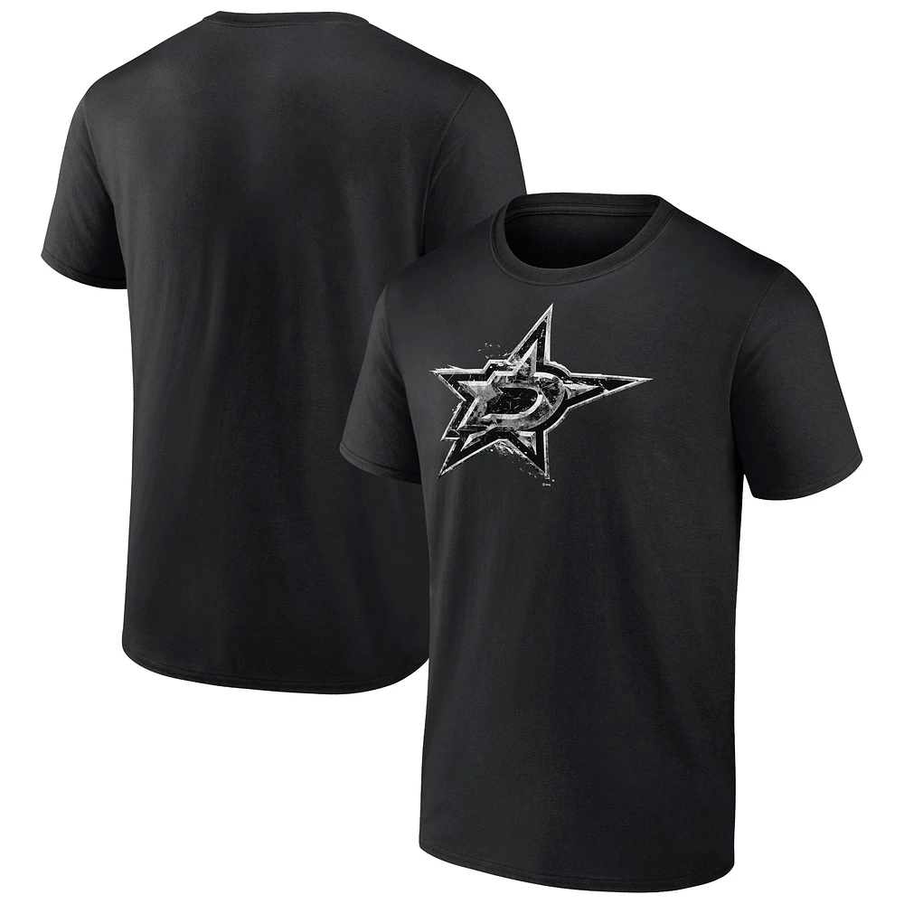 T-shirt noir Iced Out Fanatics pour hommes des Stars de Dallas