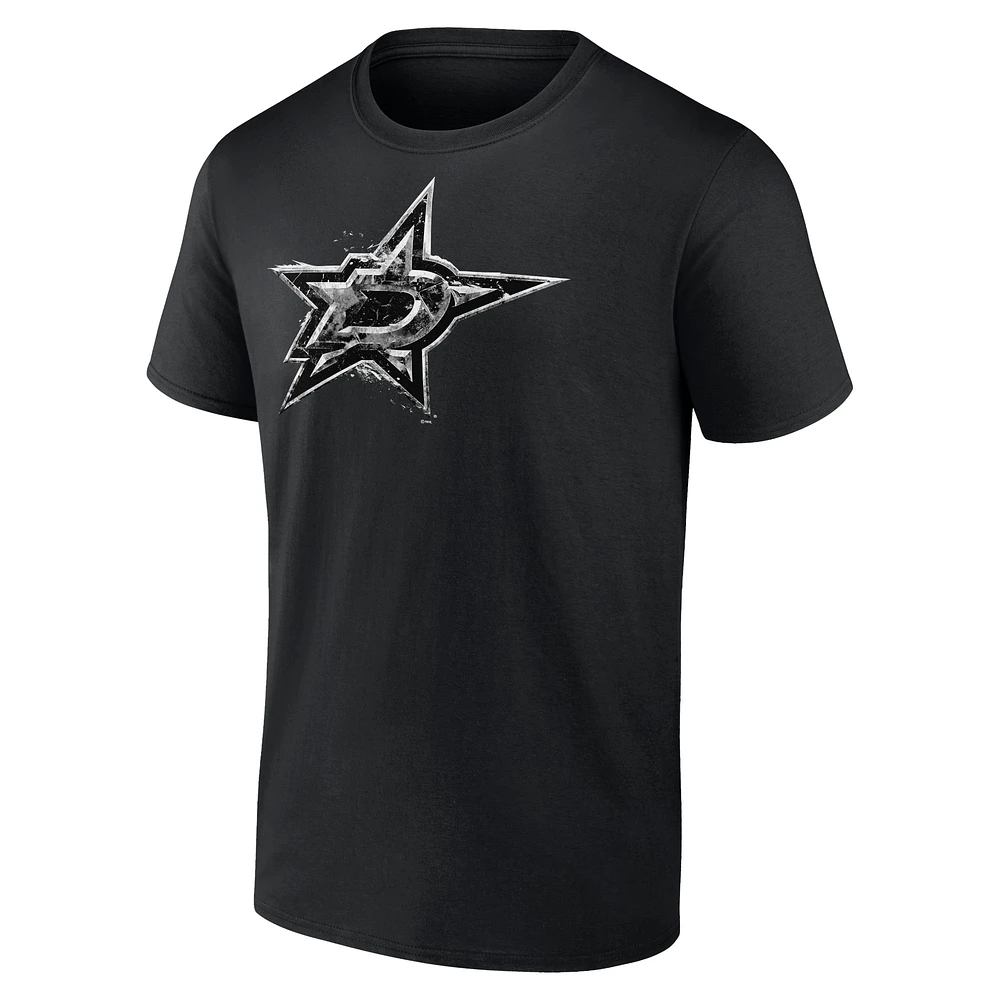 T-shirt noir Iced Out Fanatics pour hommes des Stars de Dallas