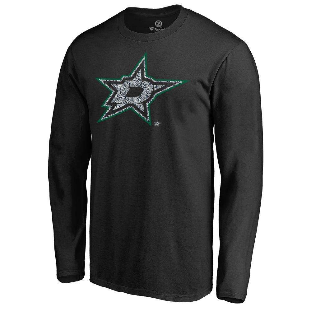 Fanatics Branded Men's Fanatics Branded Black Dallas Stars Static Logo - Long  Sleeve T-Shirt