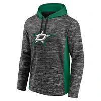 Sweat à capuche Fanatics Charcoal/Kelly Green Dallas Stars Instant Replay Space-Dye pour hommes