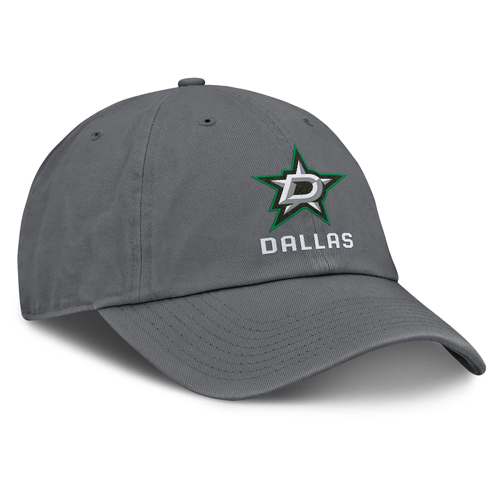 Casquette ajustable Fanatics pour homme, couleur anthracite, Dallas Stars