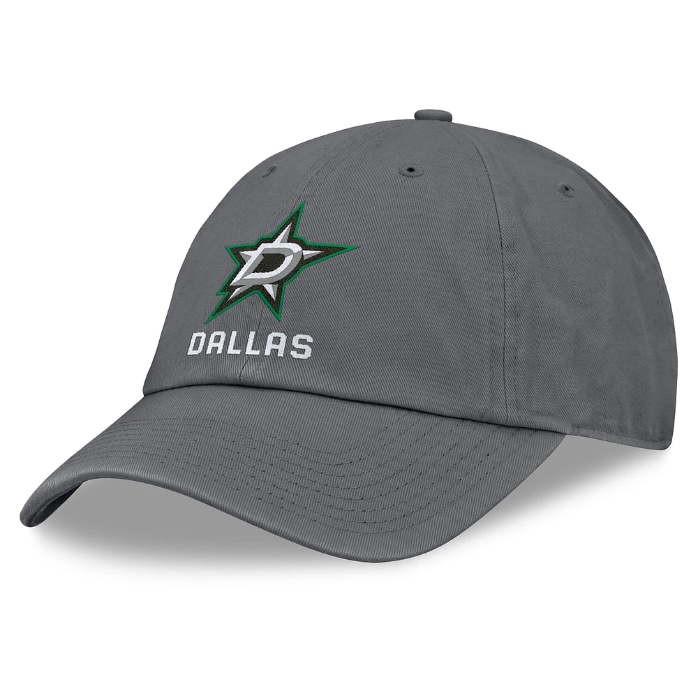 Casquette ajustable Fanatics pour homme, couleur anthracite, Dallas Stars