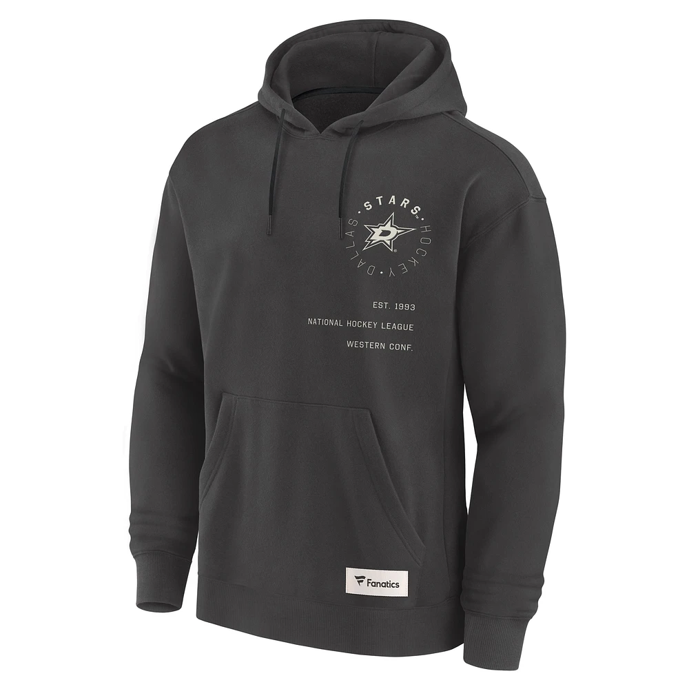Men's Fanatics Charcoal Dallas Stars Future Ground Info Pullover Hoodie