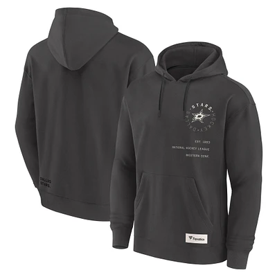 Men's Fanatics Charcoal Dallas Stars Future Ground Info Pullover Hoodie
