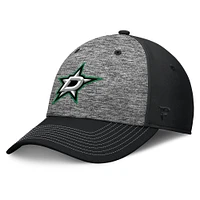 Casquette Fanatics gris/noir Dallas Stars Fundamental Top Shelf 2-Tone Flex pour homme