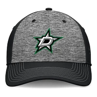 Casquette Fanatics gris/noir Dallas Stars Fundamental Top Shelf 2-Tone Flex pour homme