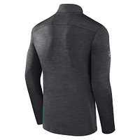 Men's Fanatics  Heather Charcoal Dallas Stars Authentic Pro Lightweight Quarter-Zip Pullover