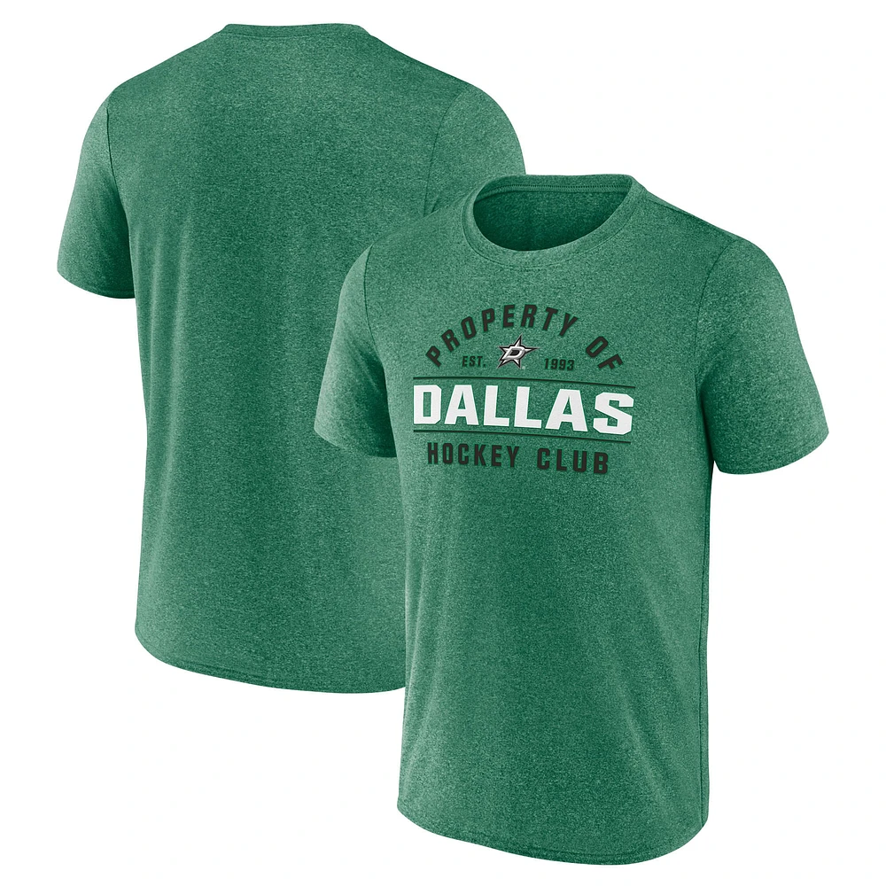 T-shirt vert fanatique pour hommes Heather Kelly Dallas Stars Property Of