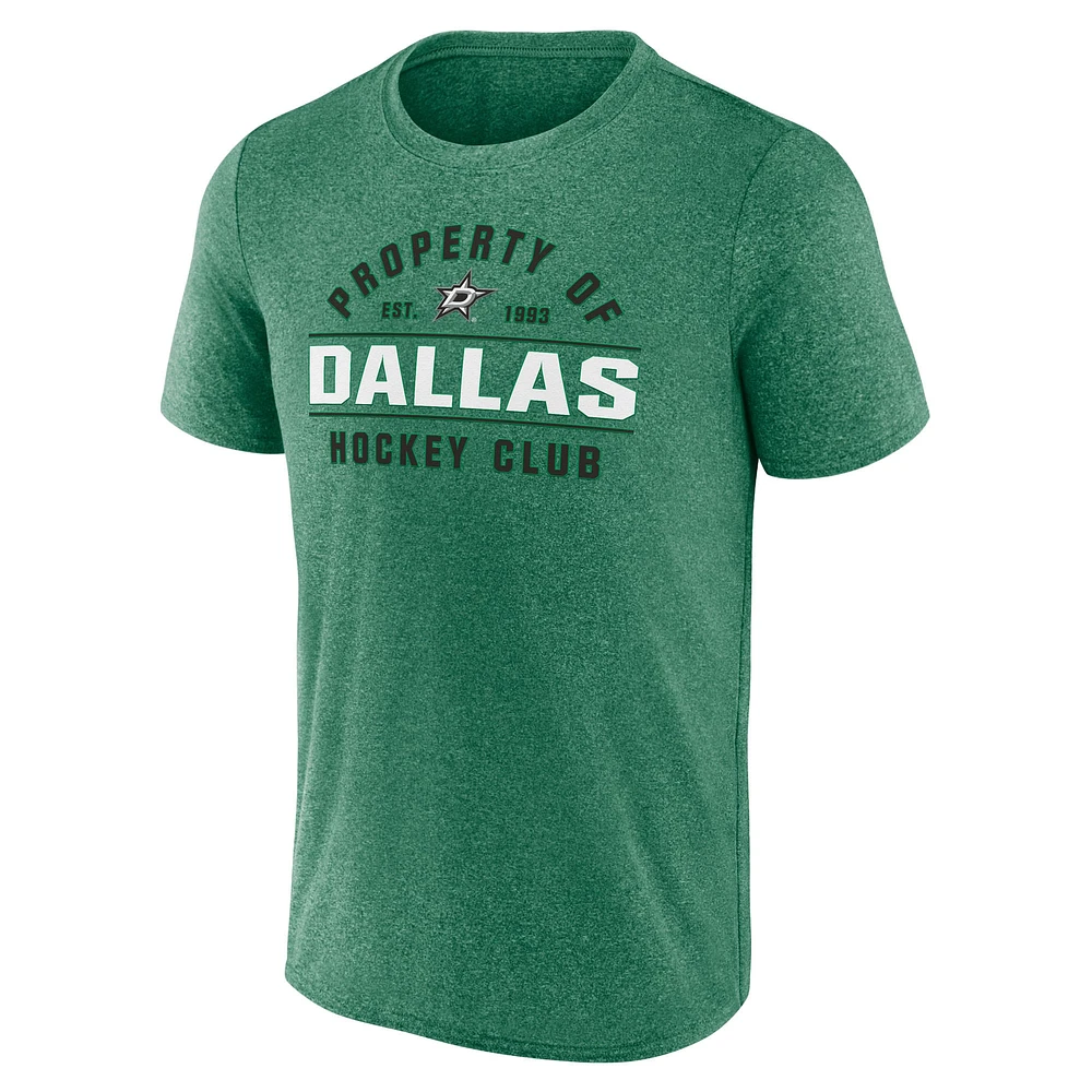 Men's Fanatics Heather Kelly Green Dallas Stars Property Of T-Shirt