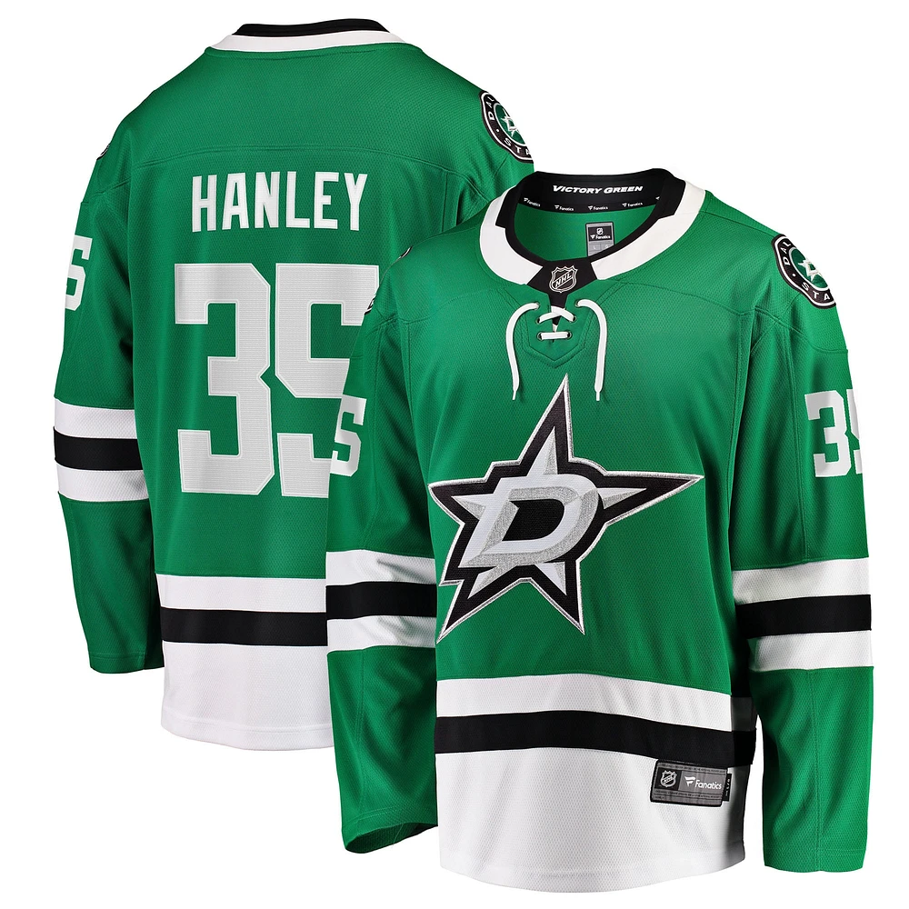 Men's Fanatics Joel Hanley Kelly Green Dallas Stars Breakaway Player Jersey
