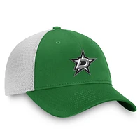 Casquette ajustable Fanatics Kelly Green/White Dallas Stars Slouch Core Primary Trucker pour homme