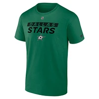 T-shirt Fanatics Kelly Green Authentic Pro Core pour homme des Dallas Stars