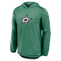 Men's Fanatics  Kelly Green Dallas Stars Authentic Pro Rink Lightweight Pullover Hoodie