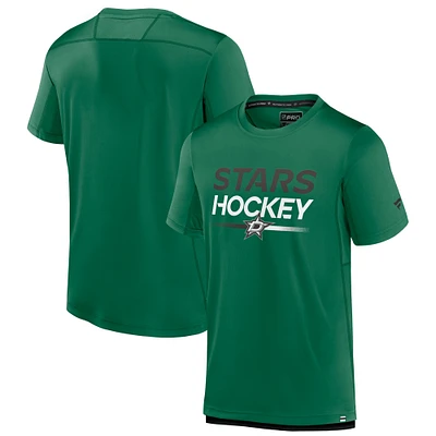 T-shirt authentique Pro Tech des Dallas Stars Kelly Green de marque Fanatics pour hommes