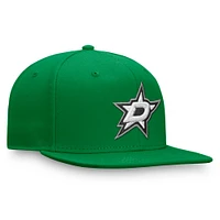 Casquette Snapback à logo principal Dallas Stars Kelly Green Fanatics pour hommes