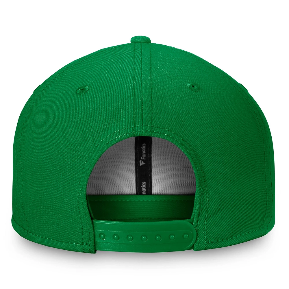 Casquette Snapback à logo principal Dallas Stars Kelly Green Fanatics pour hommes