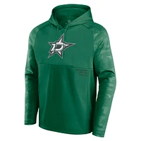 Men's Fanatics Kelly Green Dallas Stars Shade Defender Raglan Pullover Hoodie