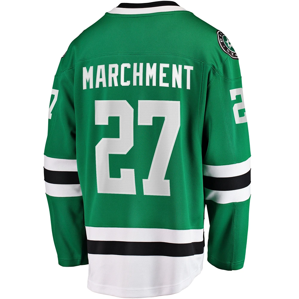 Maillot de joueur échappé à domicile Fanatics Mason Marchment Kelly Green Dallas Stars pour hommes