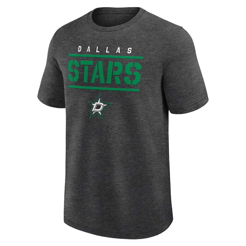 Men's  Heather Charcoal Dallas Stars Top Notch T-Shirt