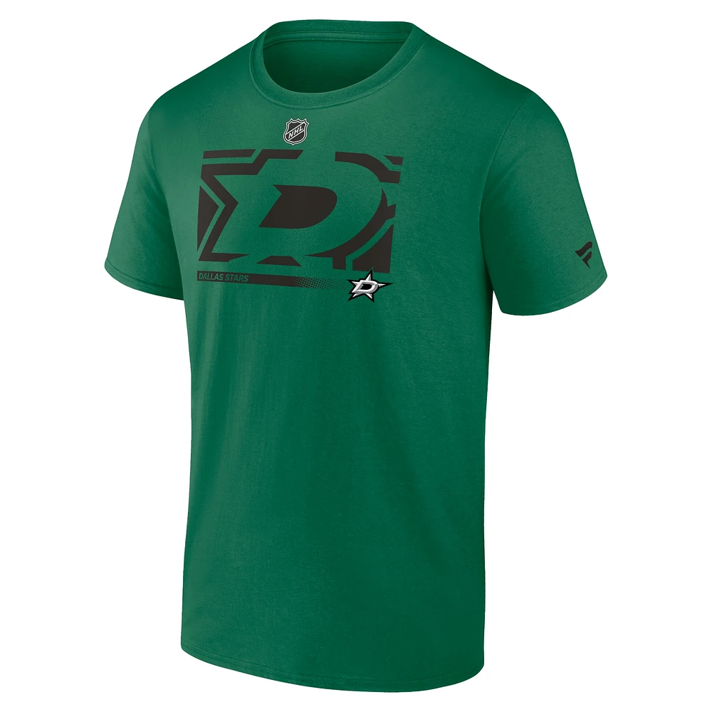 T-shirt secondaire authentique Pro Core Collection pour homme de couleur vert Kelly des Dallas Stars