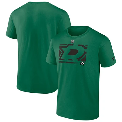 T-shirt secondaire authentique Pro Core Collection pour homme de couleur vert Kelly des Dallas Stars