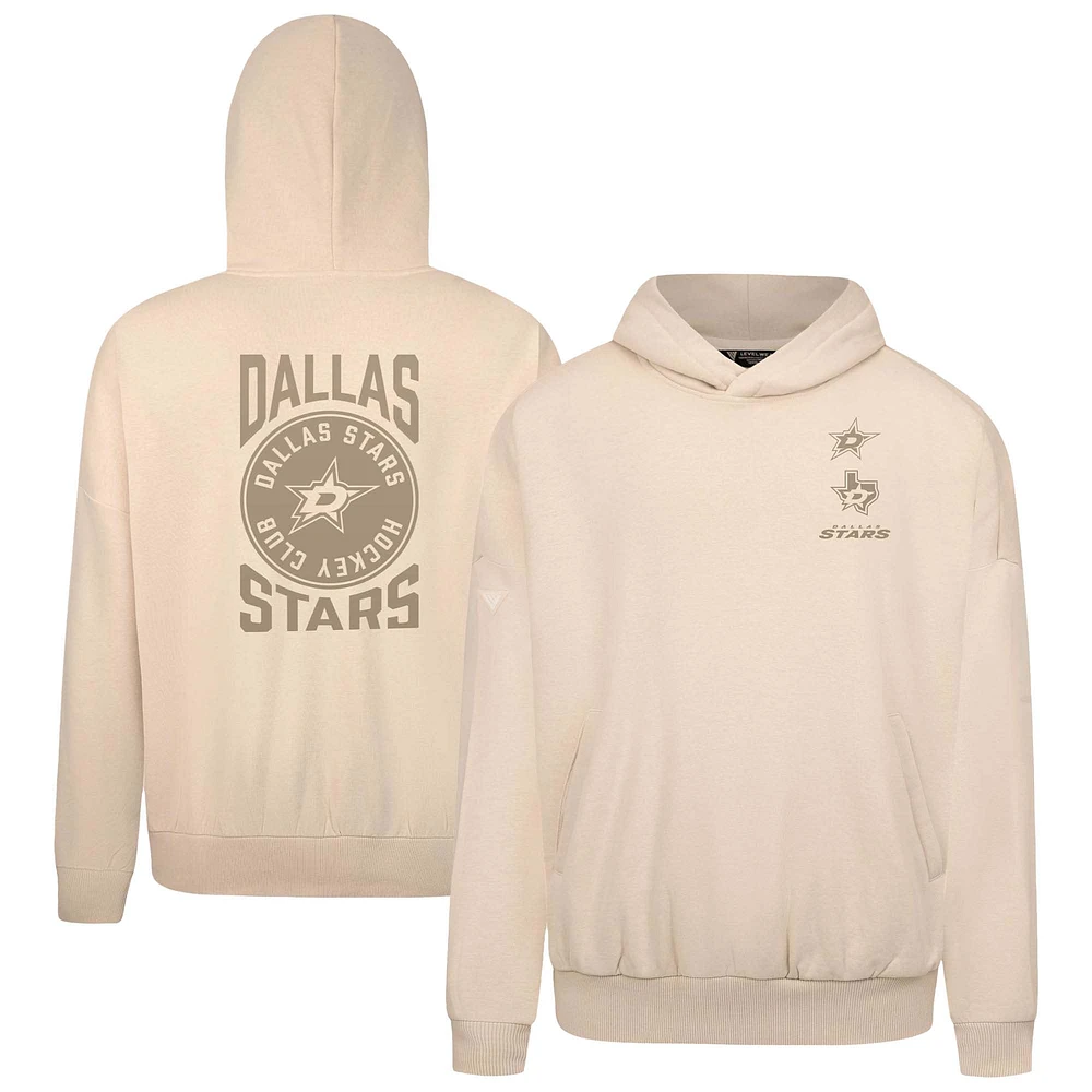 Sweat à capuche imprimé Dallas Stars Contact Stamp pour homme de Levelwear Cream