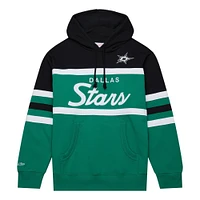 Men's Mitchell & Ness Kelly Green/Black Dallas Stars Head Coach Pullover Hoodie