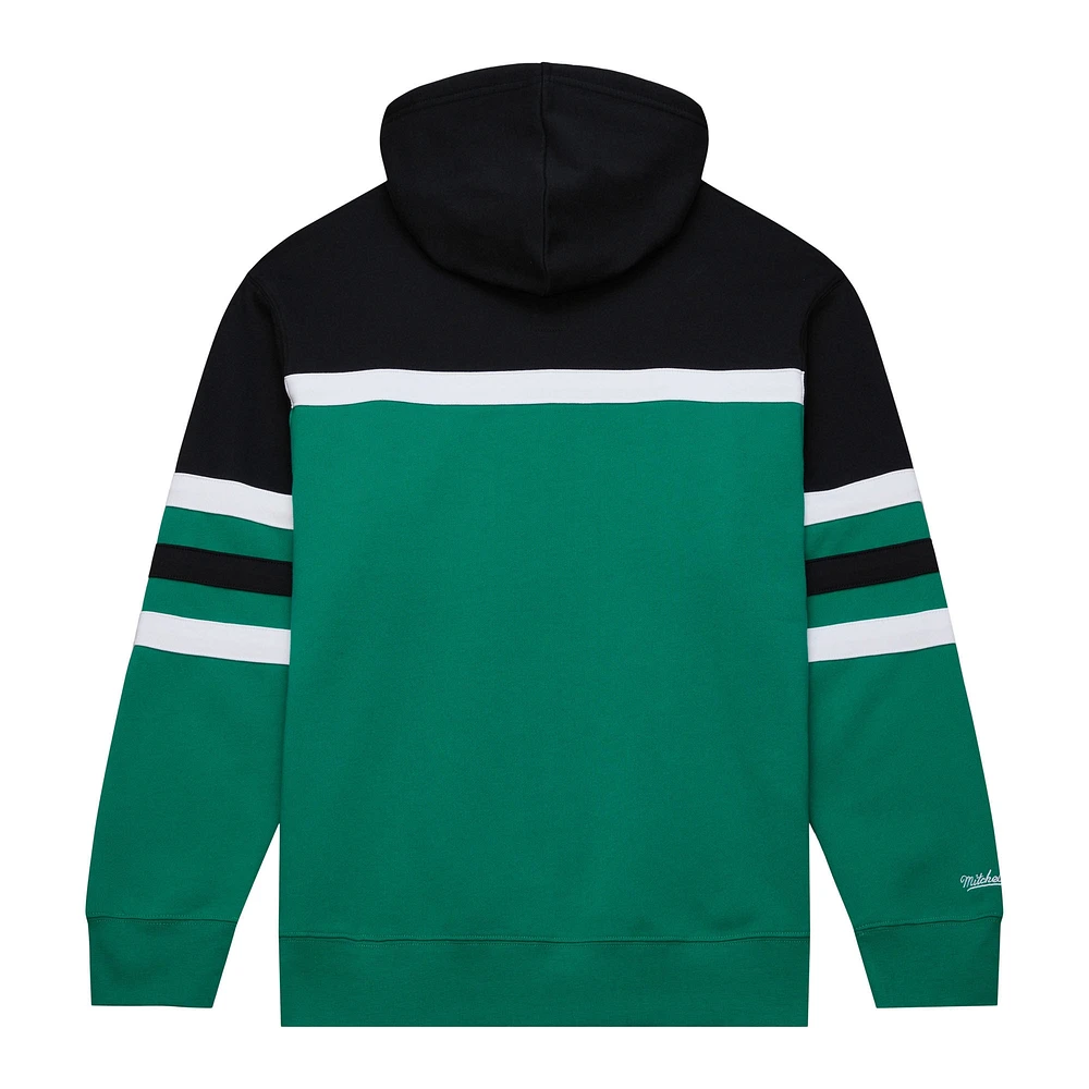 Men's Mitchell & Ness Kelly Green/Black Dallas Stars Head Coach Pullover Hoodie