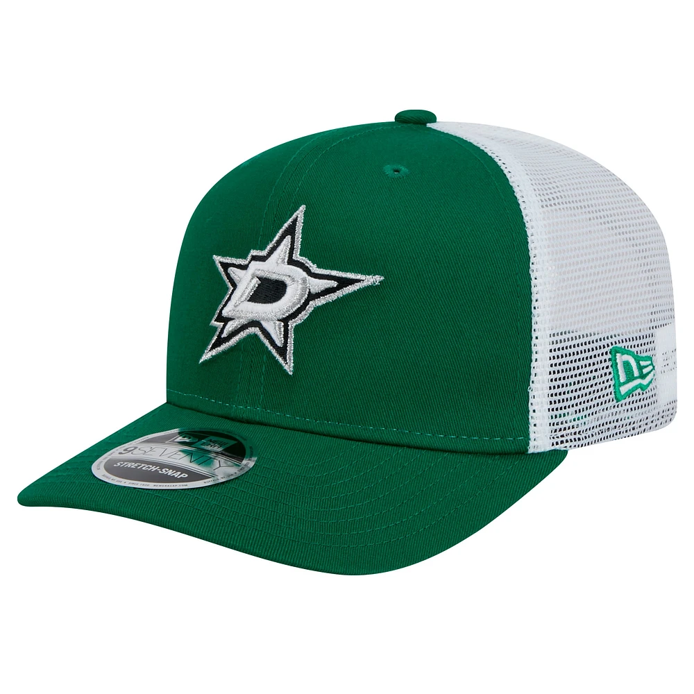 Men's New Era Green Dallas Stars Core Trucker 9SEVENTY Stretch-Snap Hat