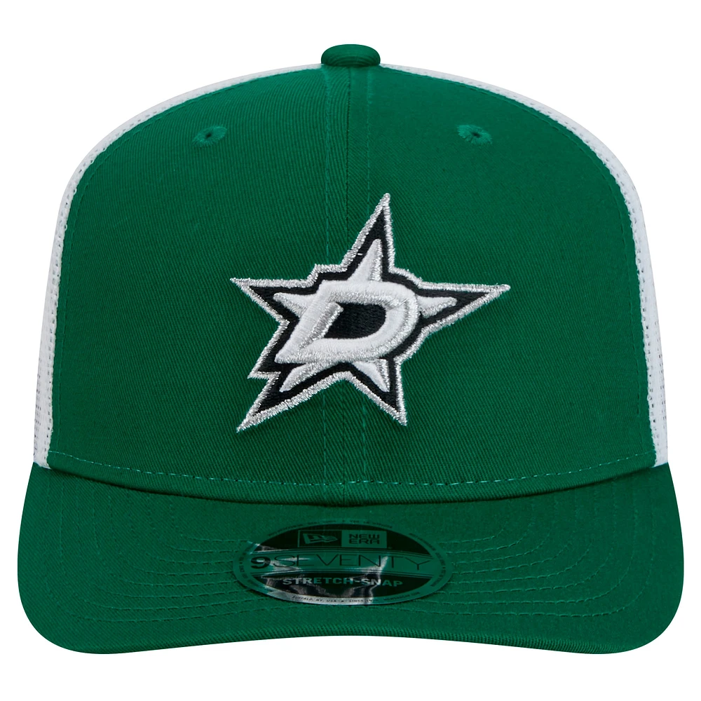 Men's New Era Green Dallas Stars Core Trucker 9SEVENTY Stretch-Snap Hat