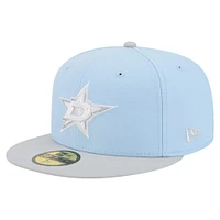 Men's New Era  Light Blue/Gray Dallas Stars Color Pack Two-Tone 59FIFTY Fitted Hat