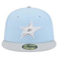 Men's New Era  Light Blue/Gray Dallas Stars Color Pack Two-Tone 59FIFTY Fitted Hat
