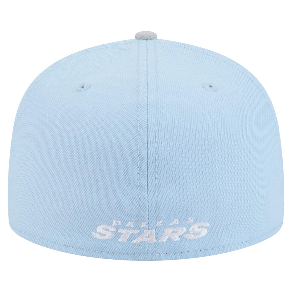 Men's New Era  Light Blue/Gray Dallas Stars Color Pack Two-Tone 59FIFTY Fitted Hat