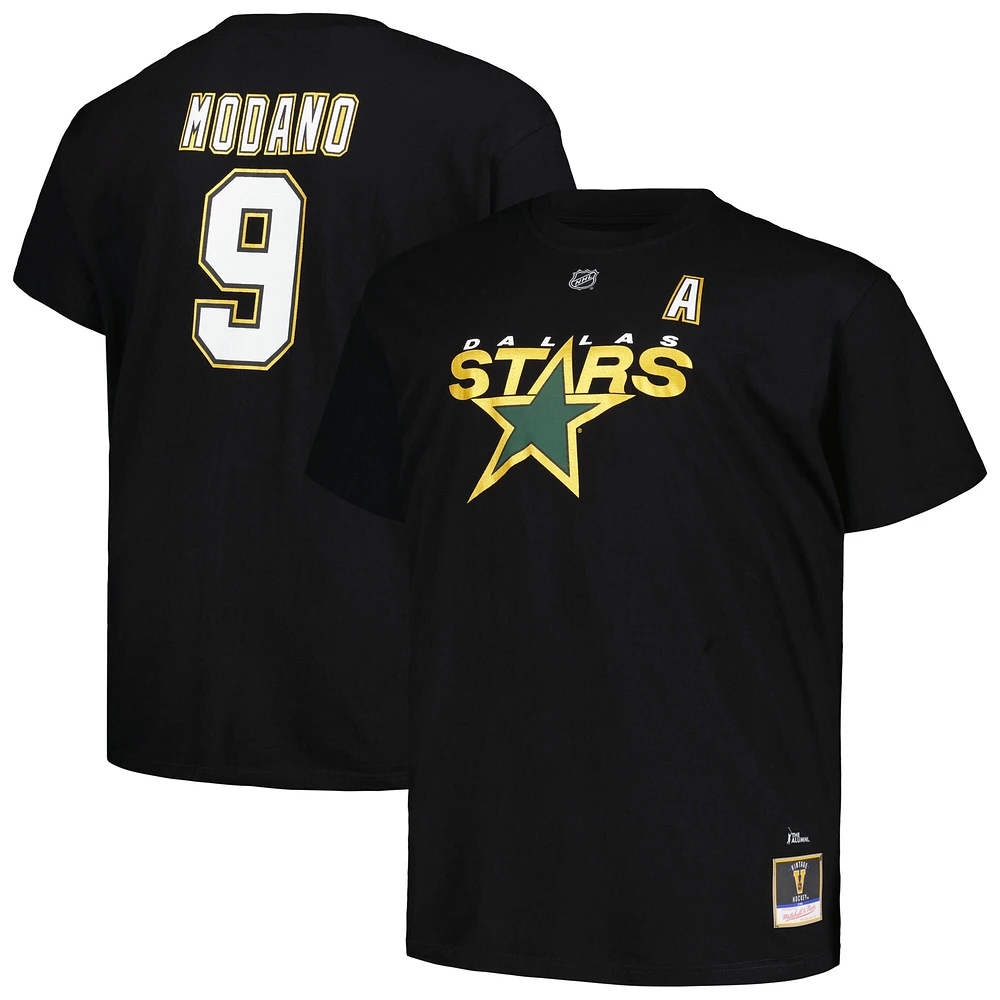 Men's Profile Mike Modano Black Dallas Stars Big & Tall Name Number T-Shirt