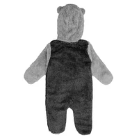 Newborn & Infant Black Dallas Stars Game Nap Teddy Fleece Bunting Full-Zip Sleeper
