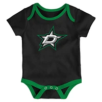 Lot de trois bodies pour nouveau-né des Dallas Stars Loyal Buddies