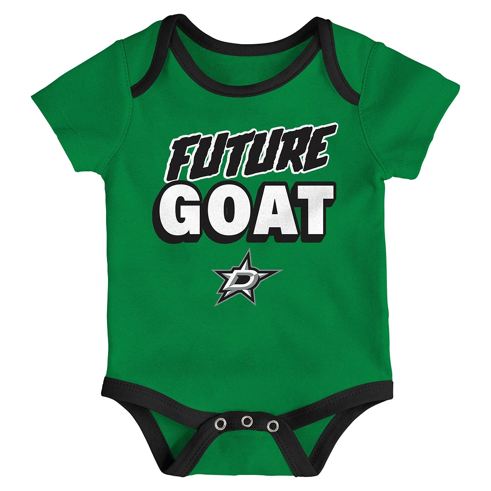 Lot de trois bodies pour nouveau-né des Dallas Stars Loyal Buddies