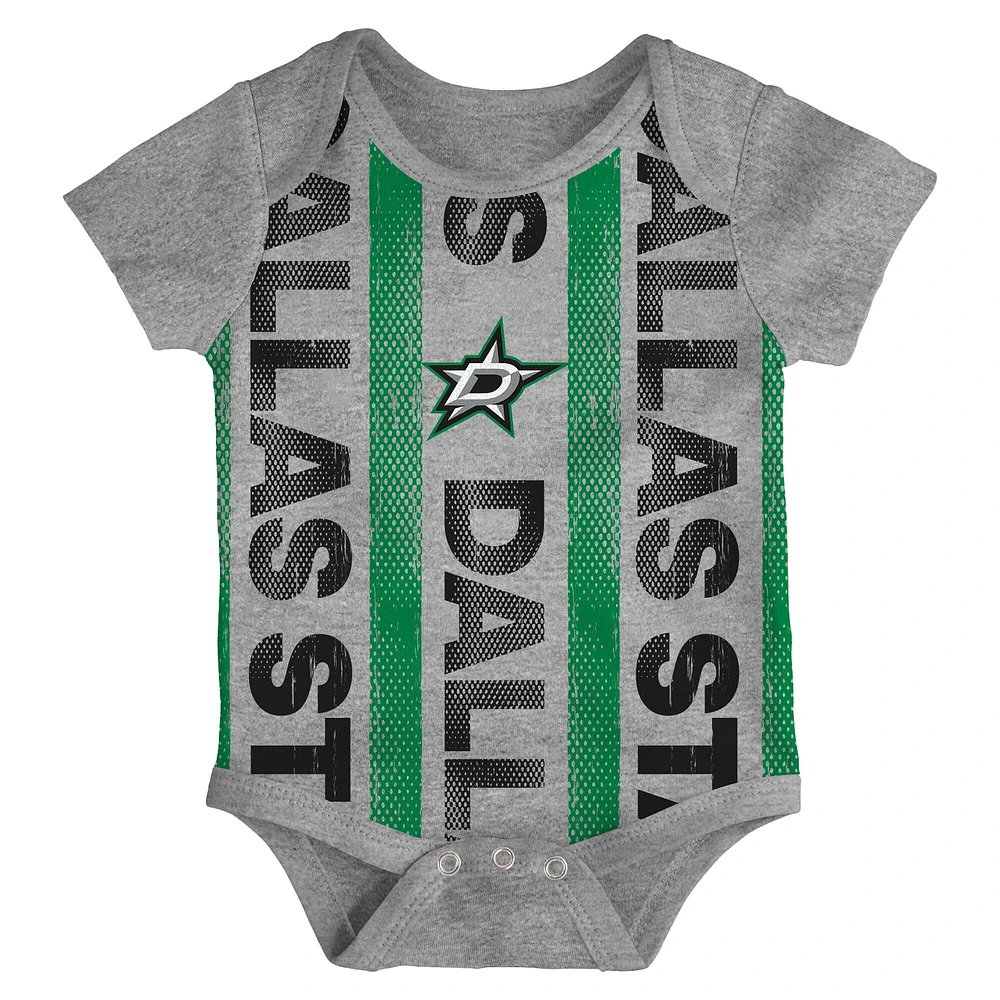 Lot de trois bodies pour nouveau-né des Dallas Stars Loyal Buddies