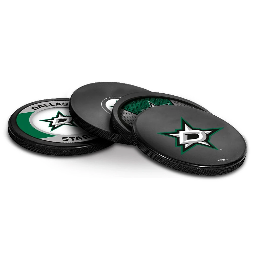 The Sports Vault Dallas Stars Ensemble de quatre dessous de verre en forme de rondelle