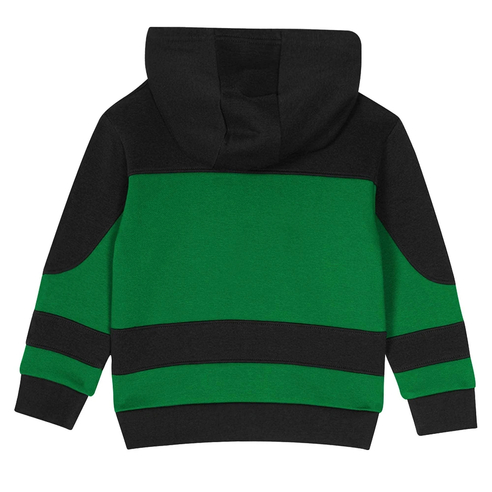 Ensemble sweat à capuche et pantalon de survêtement en polaire noir/vert Dallas Stars Puck Hero pour tout-petit