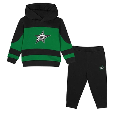 Ensemble sweat à capuche et pantalon de survêtement en polaire noir/vert Dallas Stars Puck Hero pour tout-petit