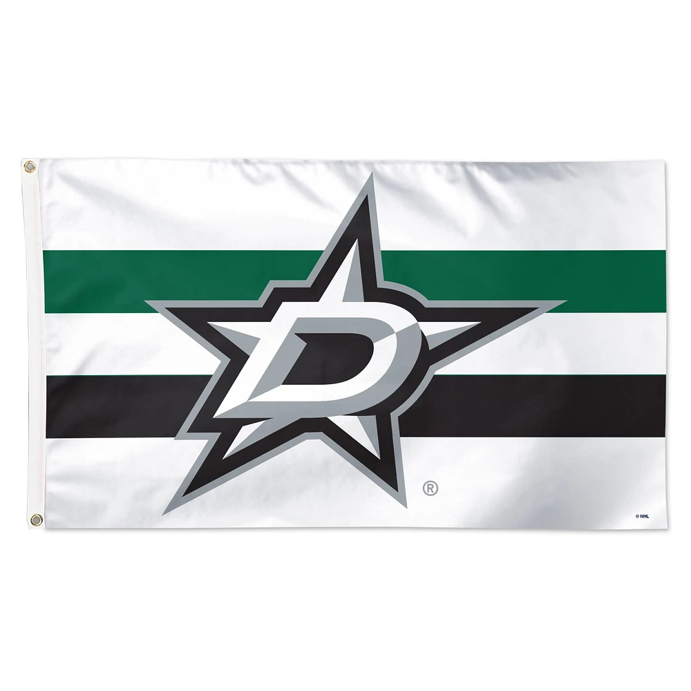 WinCraft Dallas Stars Drapeau simple face de luxe à rayures horizontales 3 pi x 5 pi